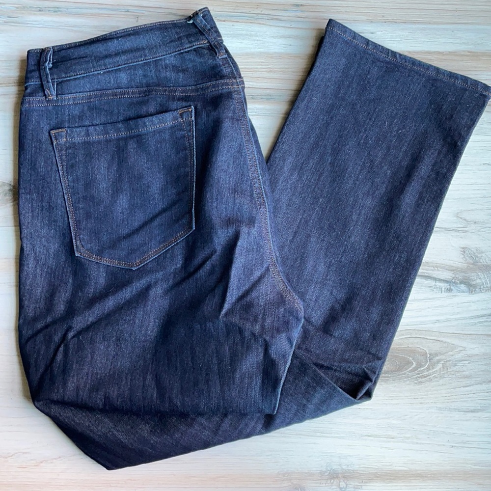 Loft Dark Wash Modern Straight Jeans